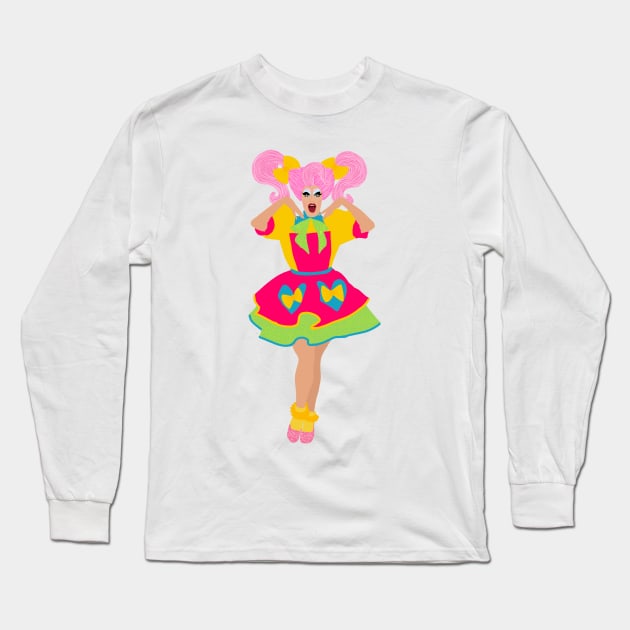 Kita Mean Drag Queen Long Sleeve T-Shirt by rachaelthegreat